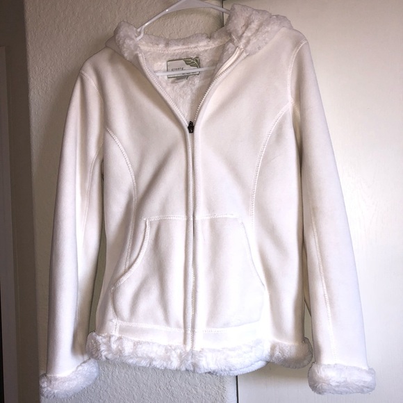 GreenTea Jackets & Blazers - Green Tea white “fur” lined jacket